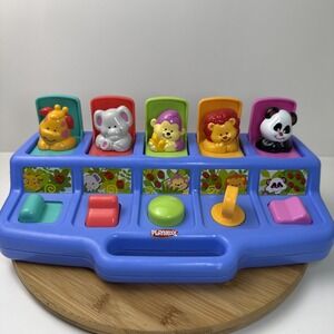 Vintage 1995 Playskool Poppin Pals Pop Up Jungle Zoo Animals Baby Toddler‎ Toy